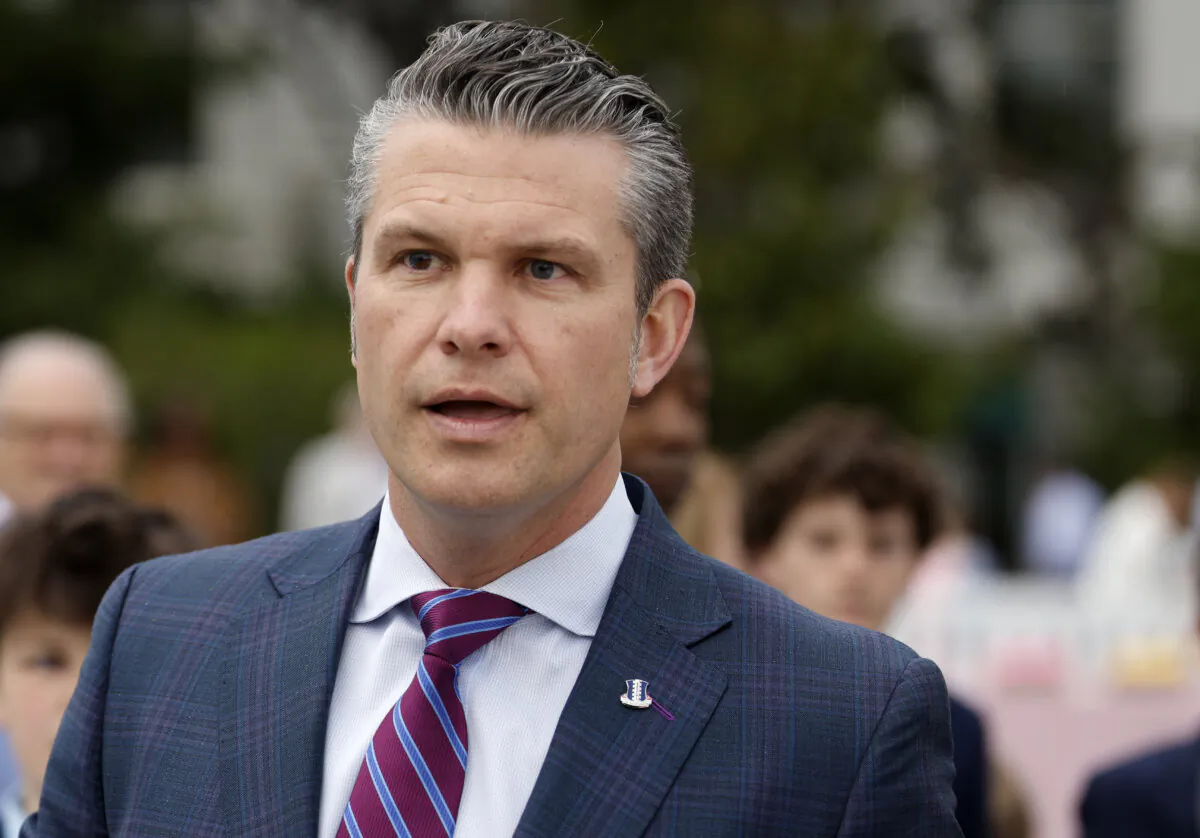 Defense Secretary Pete Hegseth in Washington on April 21, 2025. (Chip Somodevilla/Getty Images)