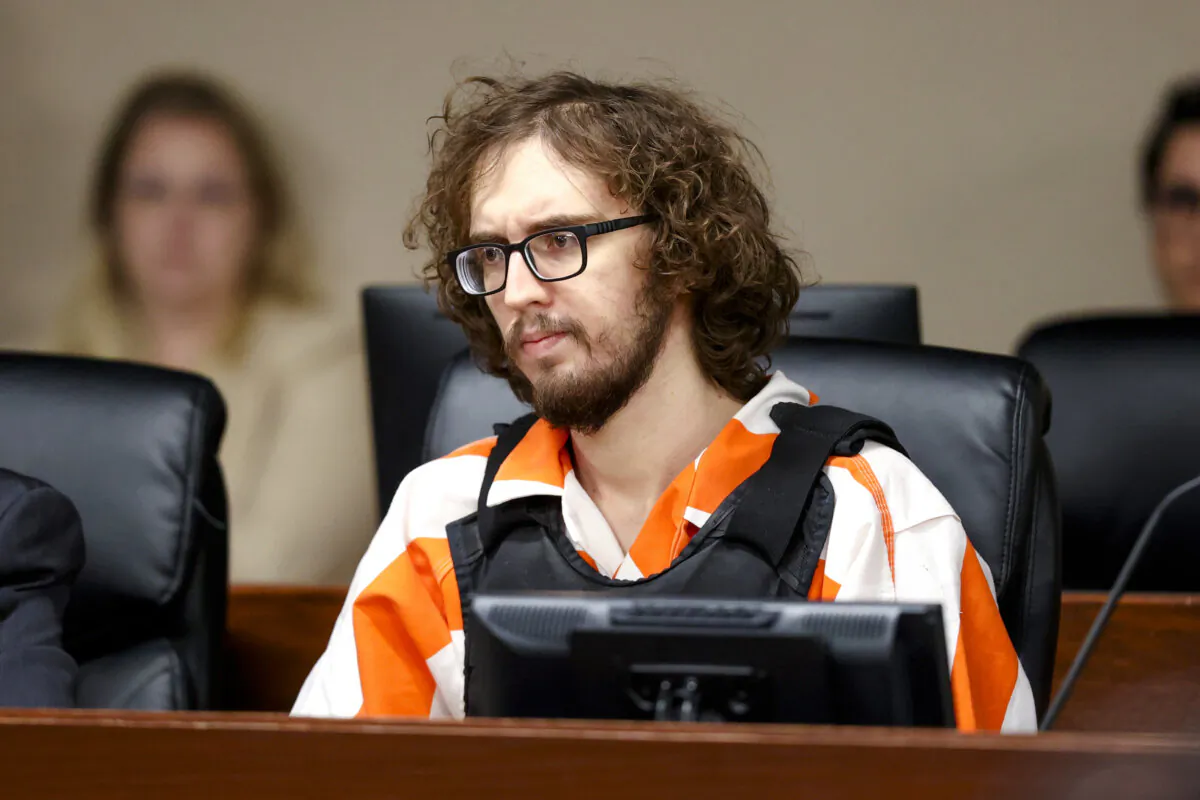 Patrick Crusius attends a sentencing hearing with Judge Sam Medrano in the 409th district Commissioners Courtroom at the Enrique Moreno County Courthosue during in El Paso, Texas, on April 21, 2025. (Ruben R. Ramirez/Pool Photo via AP)
