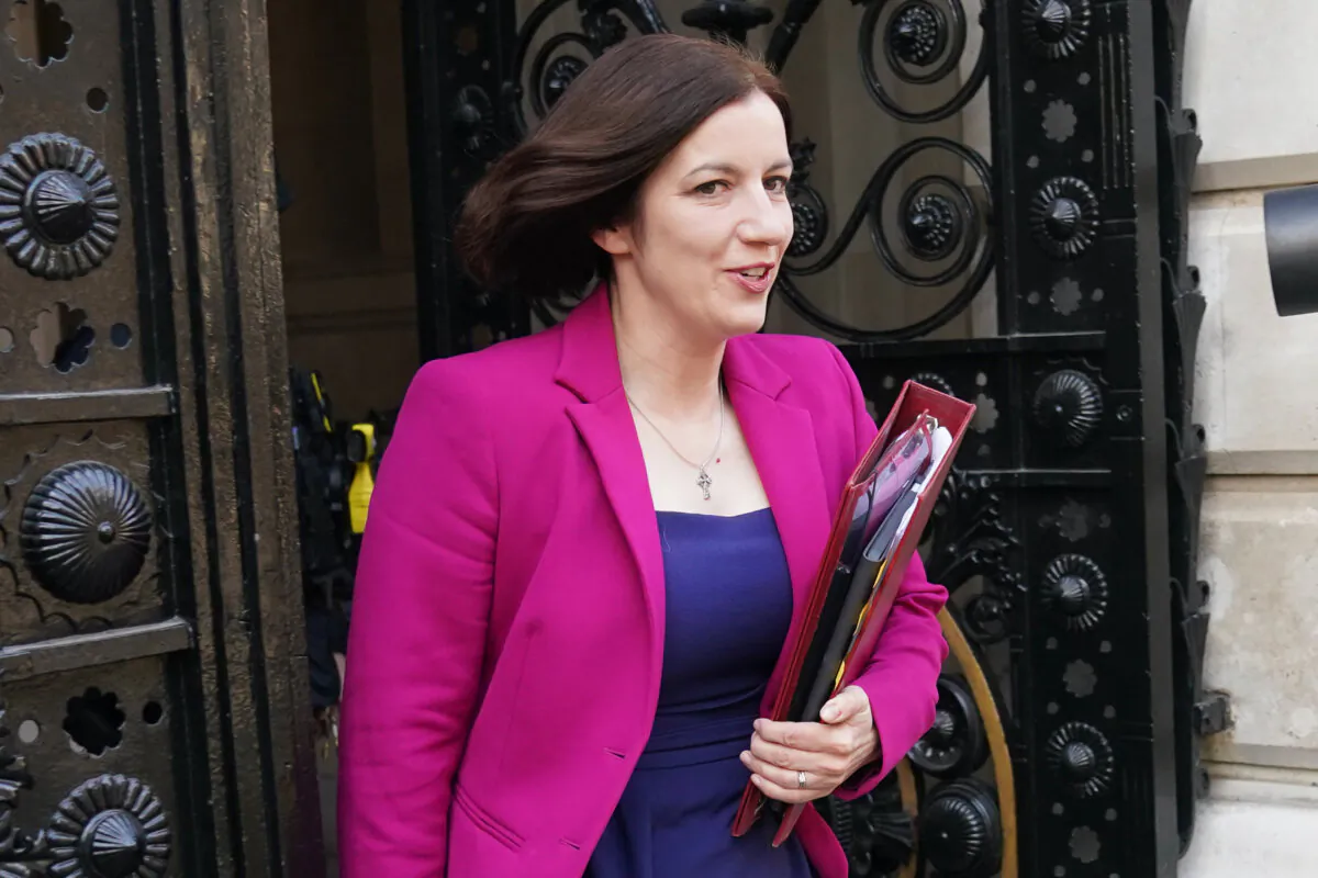 Education Secretary Bridget Phillipson arrives in Downing Street, London, for a Cabinet meeting on April 8, 2025. (Stefan Rousseau/PA