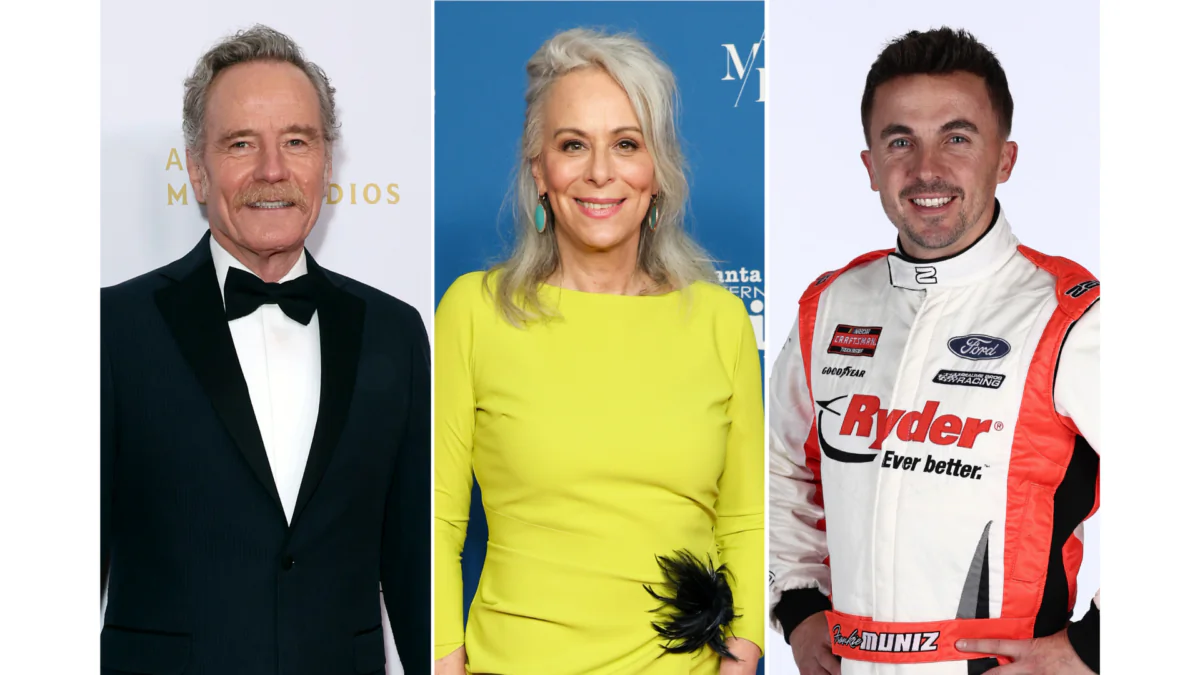 (L-R) Bryan Cranston, Jane Kaczmarek, and Frankie Muniz. (AFP, Getty Images)