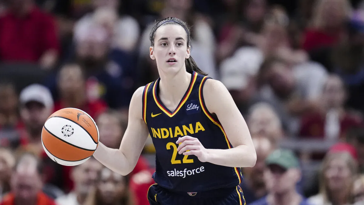 Indiana Fever guard Caitlin Clark plays against the Dallas Wings in Indianapolis on Sept. 15, 2024. (Michael Conroy/AP Photo)