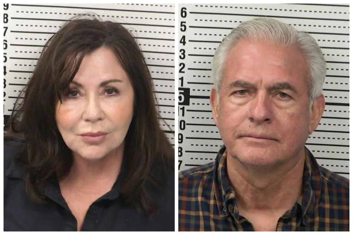 Nancy Cano (L) and Joel Cano following their arrest on April 24, 2025. (Dona Ana County Detention Center)