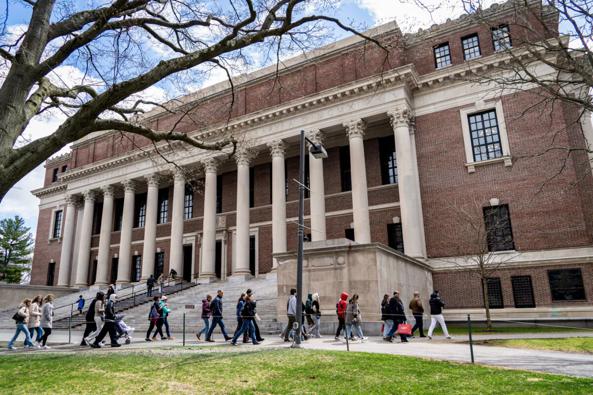 Harvard University in Cambridge, Mass., on April 16, 2025. (Learner Liu/The Epoch Times)