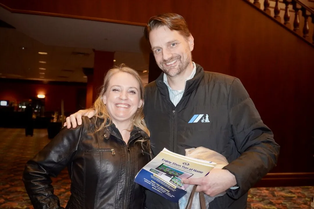 Charity Grayson and Steve Starcovich enjoyed Shen Yun at the Rosemont Theatre in Rosemont, Illinois, on April 25, 2025. (Sherry Dong/The Epoch Times)
