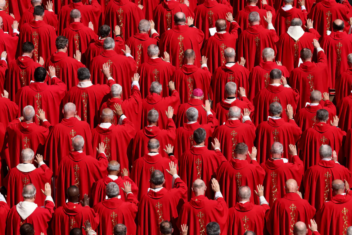 Cardinals attend the funeral of Pope Francis in St. Peter’s Square in Vatican City, Vatican, on April 26, 2025. (Dan Kitwood/Getty Images)