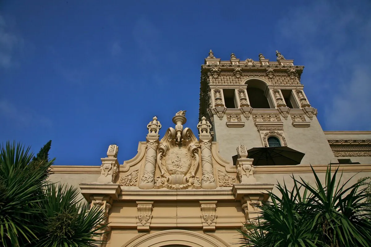 The visitor's center building along El Prado at Balboa Park in San Diego on Aug. 2, 2008. (Stephen Dunn/Getty Images)