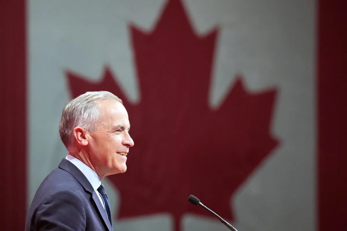 Canadian Prime Minister Mark Carney addresses supporters at his campaign headquarters on election night in Ottawa, on April 29, 2025. (The Canadian Press/Nathan Denette) 