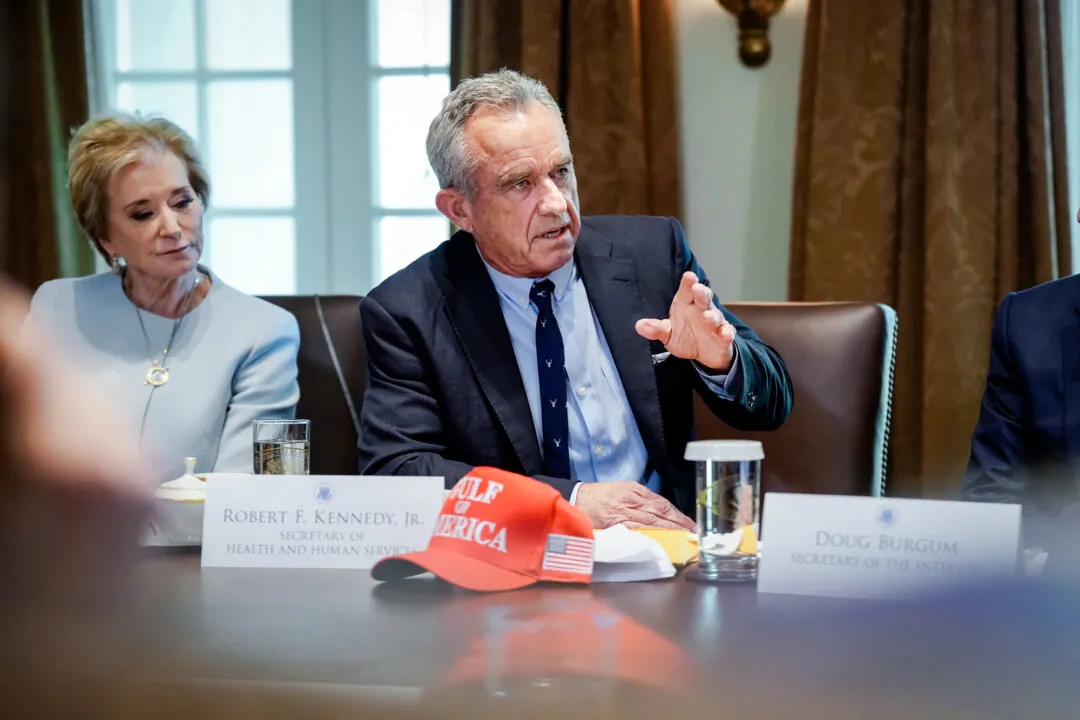 Health Secretary Robert F. Kennedy Jr. speaks during a Cabinet meeting at the White House on April 30, 2025. (Andrew Harnik/Getty Images)