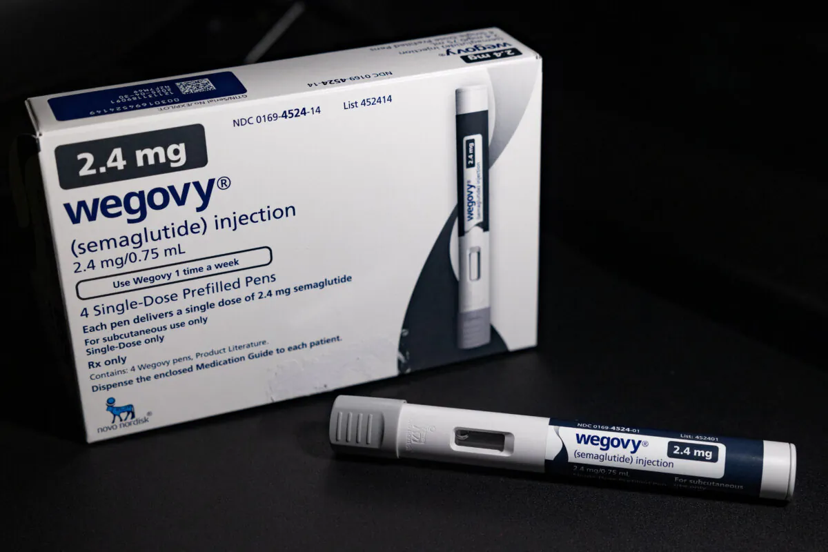 Wegovy is displayed in New Columbia, Pa., on Nov. 13, 2023. (Reuters/Hannah Beier/Illustration)