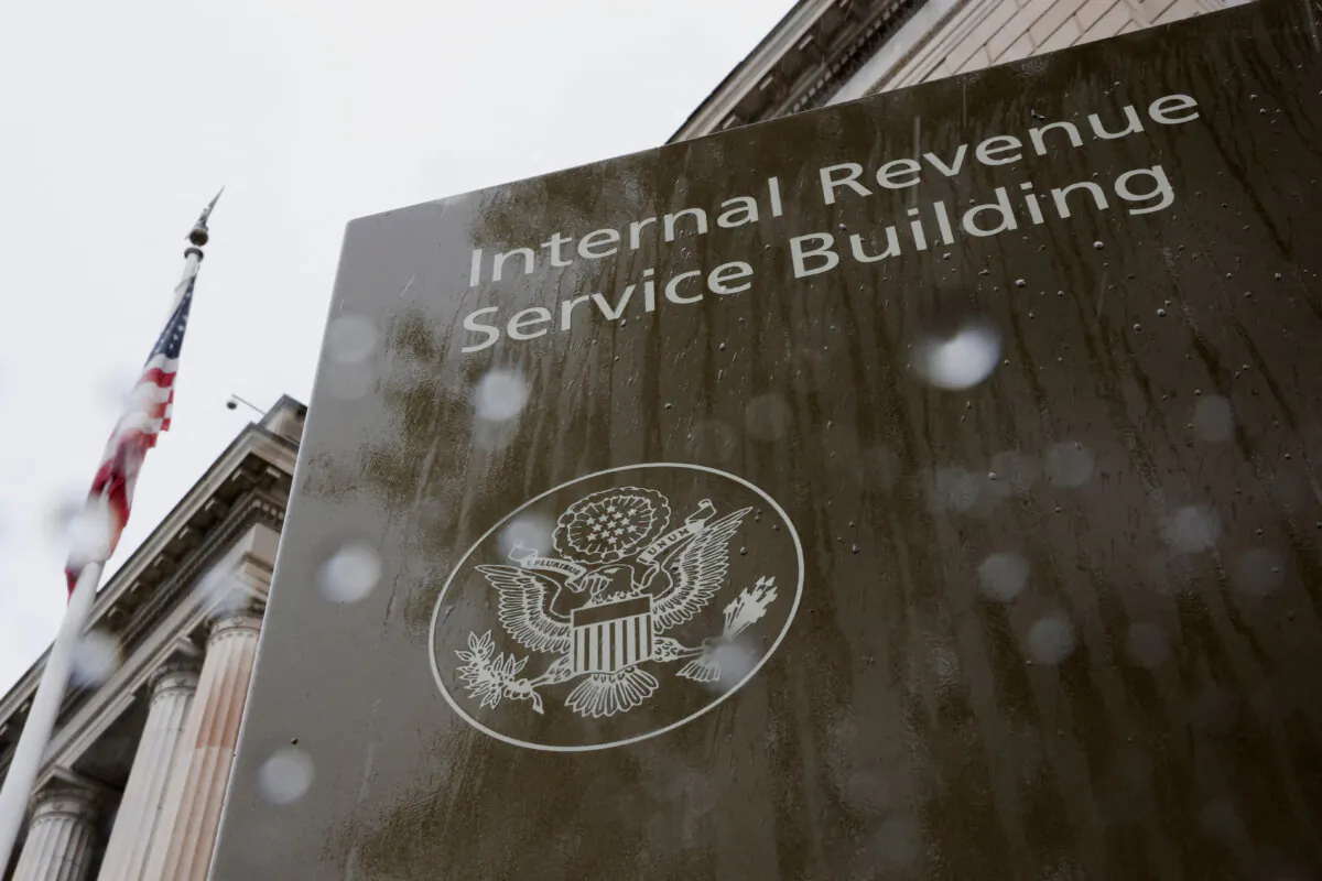 A view of the IRS building in Washington on April 11, 2025. (Jonathan Ernst/Reuters)