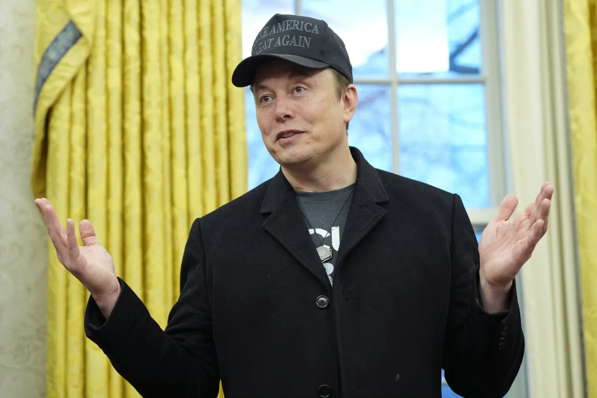 Elon Musk during an event with President Donald Trump in the Oval Office on Feb. 11, 2025. (AP Photo/Alex Brandon, File)