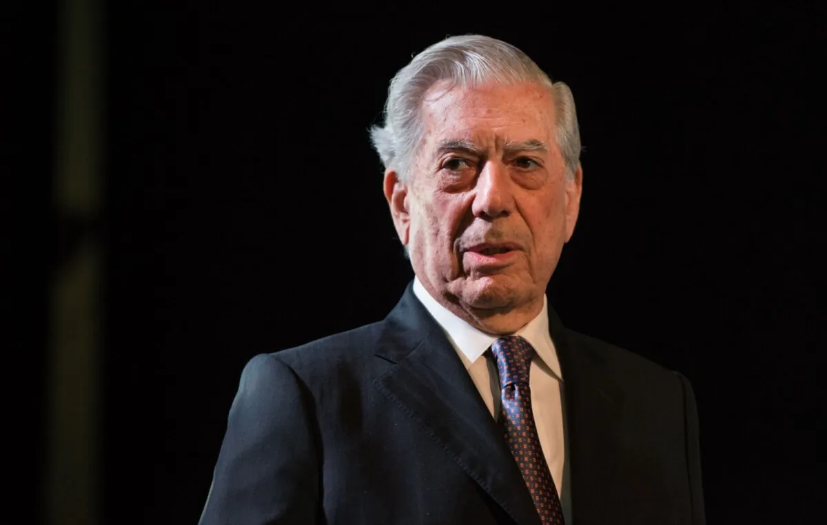 Nobel Laureate in Literature Mario Vargas Llosa during the presentation of his book “Cinco esquinas” as part of Buenos Aires International Book Fair, in Buenos Aires, Argentina, on May 6, 2016. (SC Image/Shutterstock)