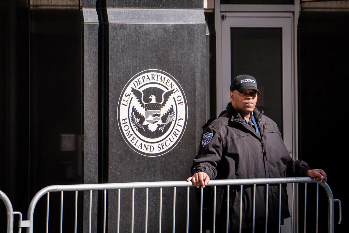 The Department of Homeland Security building in Washington on  March 25, 2024. (Madalina Vasiliu/The Epoch Times)