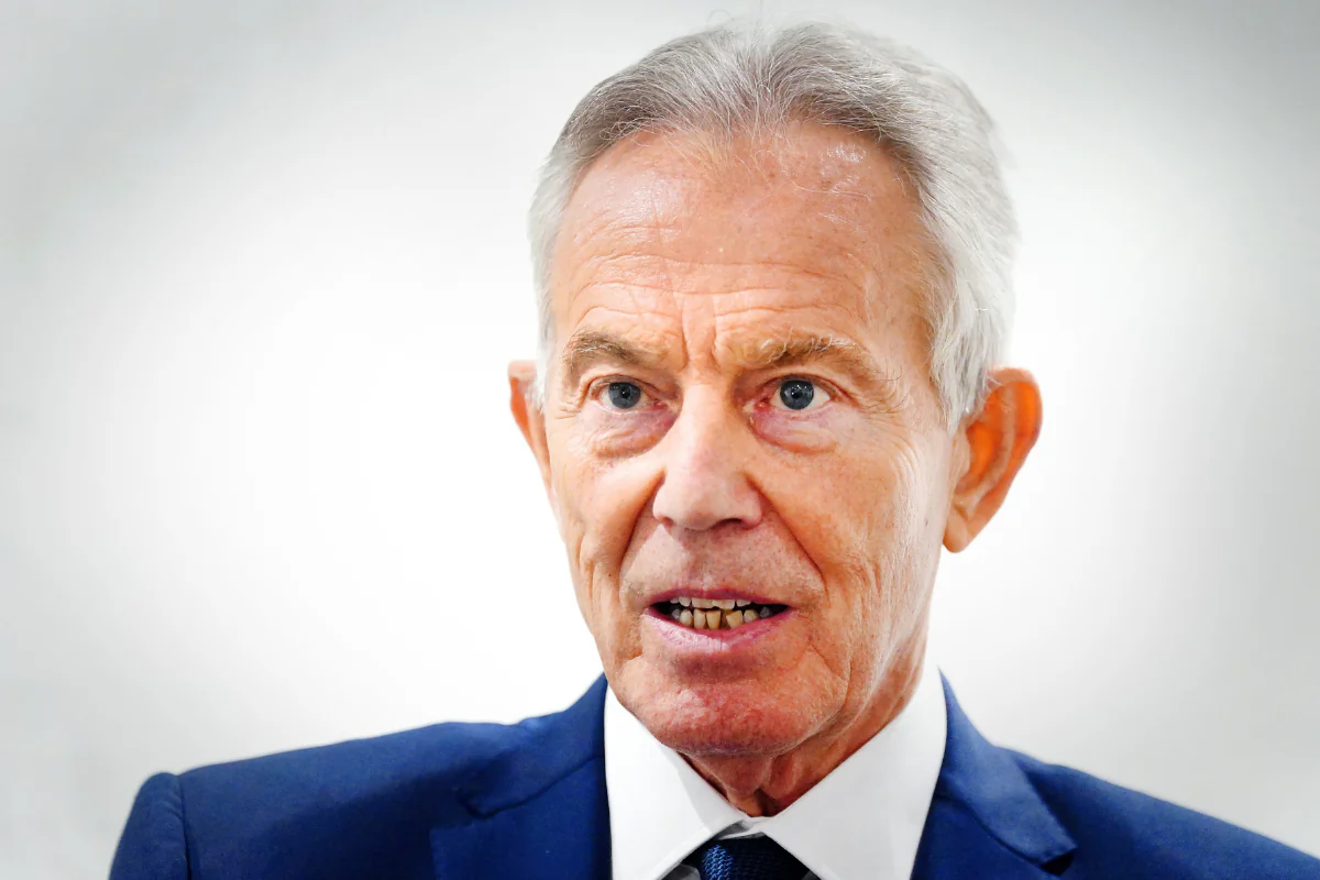 Former British Prime Minister Sir Tony Blair during an interview on March 27, 2023. (Victoria Jones/PA Wire)