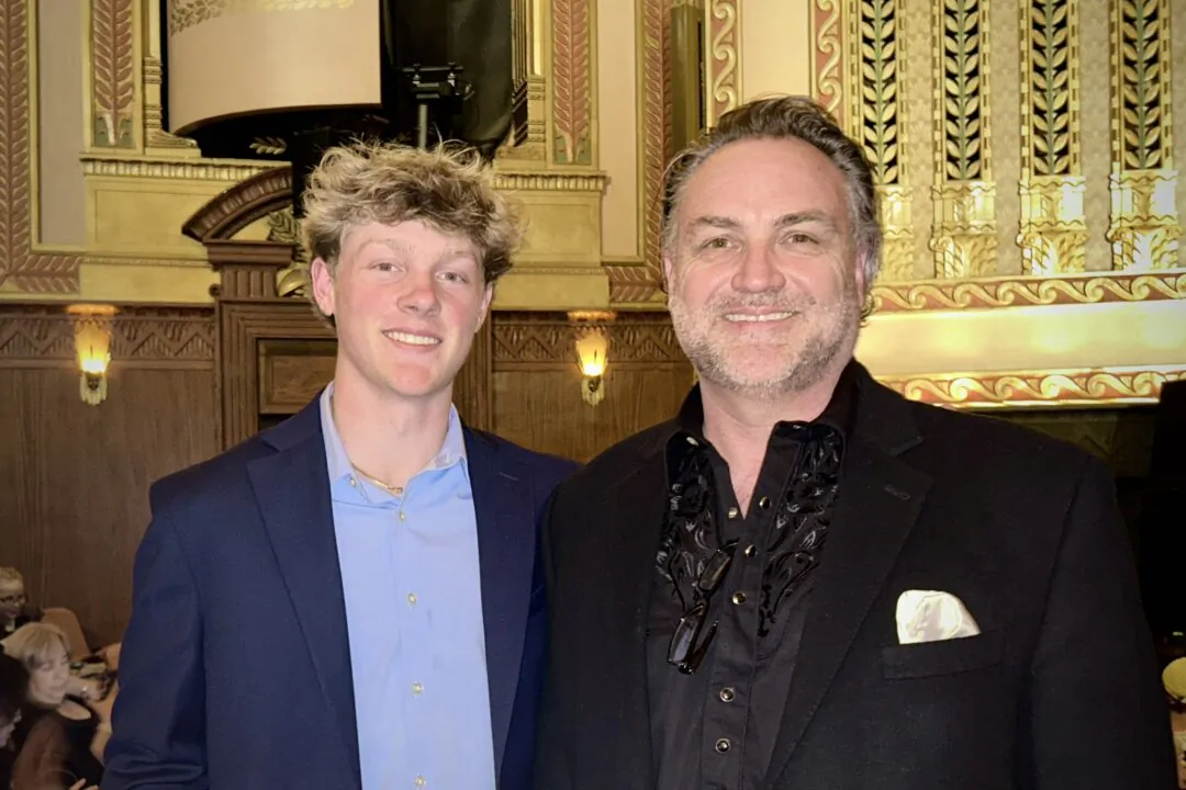 David Borlo and his son, Giovanni, enjoyed Shen Yun at the at the Civic Opera House in Chicago on May 3, 2025. (Xinxin Teng/The Epoch Times)