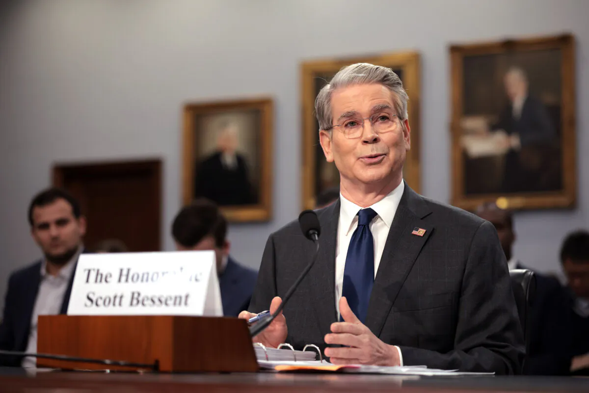 Treasury Secretary Scott Bessent testifies before the House Appropriations Committee in the Rayburn House Office Building in Washington on May 6, 2025. (Kayla Bartkowski/Getty Images)
