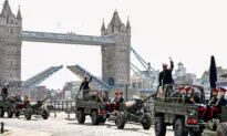 Day in Photos: Royal Gun Salute, Drone Strike on Airport, and Bus Crash