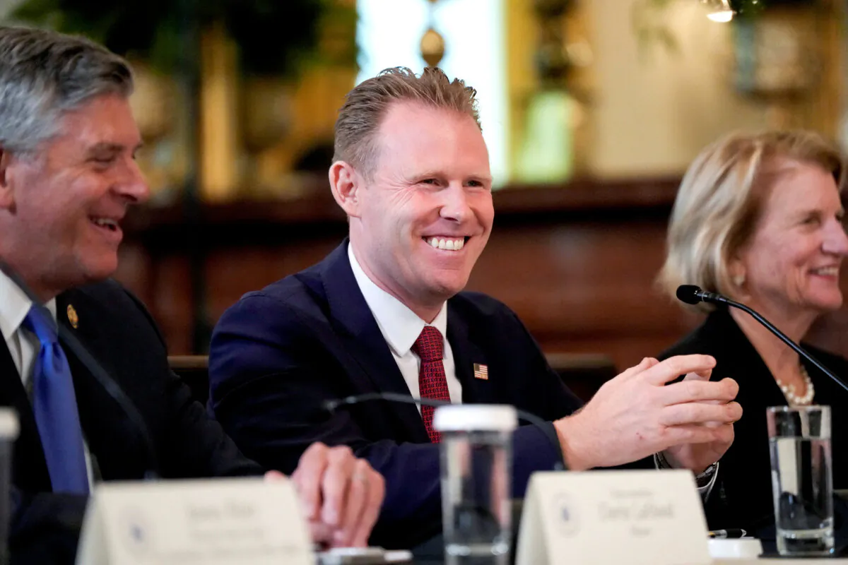 Andrew Giuliani attends a meeting of the FIFA Task Force at the White House on May 6, 2025. (Kent Nishimura/Reuters)
