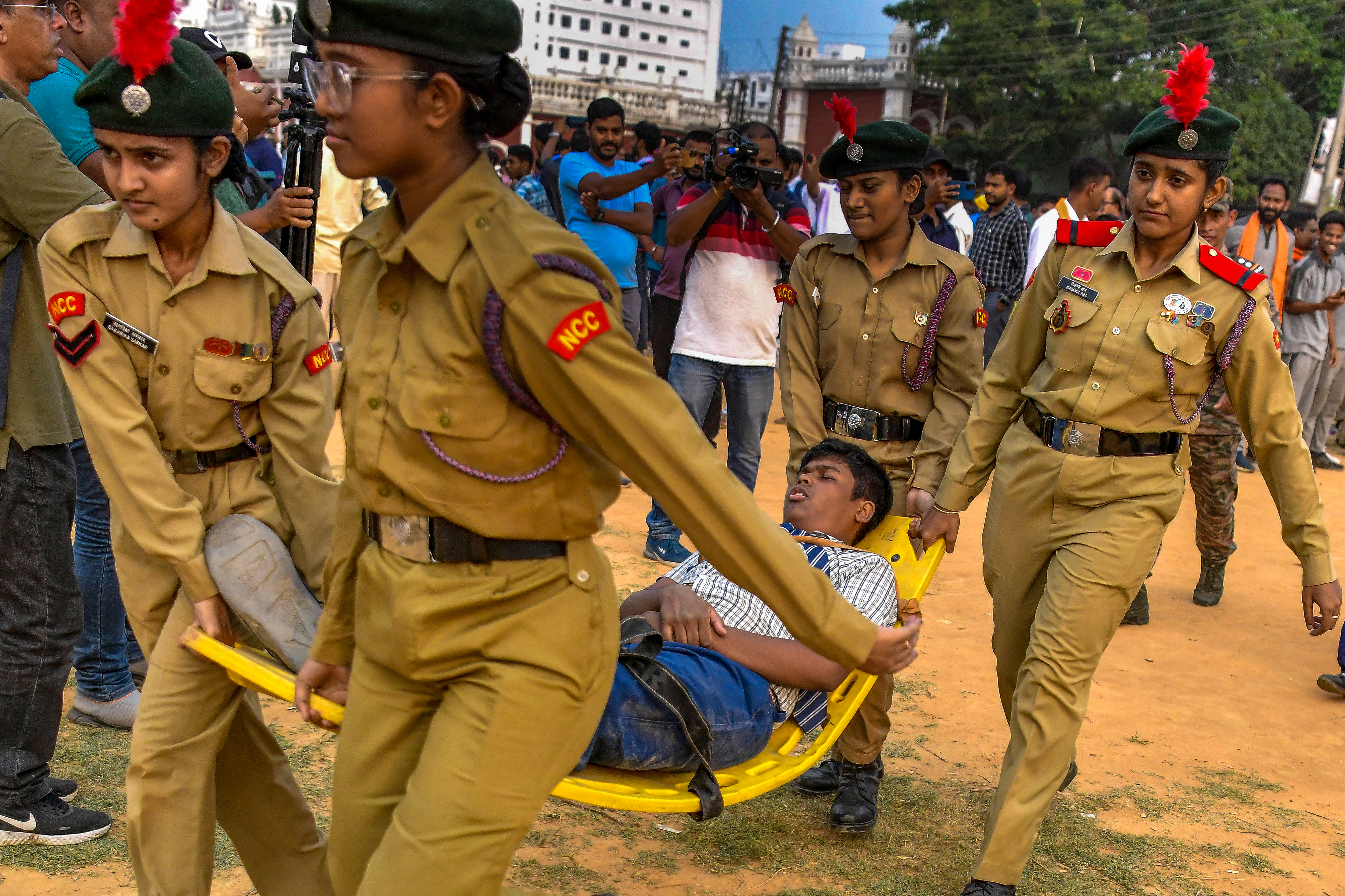 Day in Photos: Military Exercises in India, Strikes on Yemen, and Golden Snub-Nosed Monkeys
