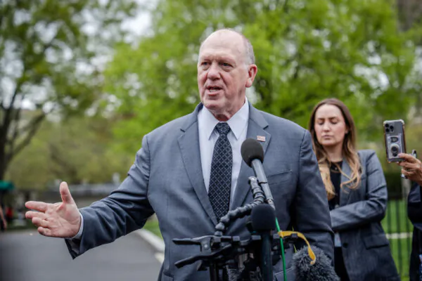 Border Czar Homan Speaks to Press Outside of the White House