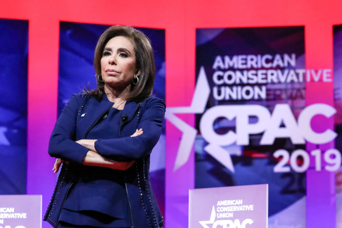 Judge Jeanine Pirro speaks at the CPAC convention in National Harbor, Md., on March 2, 2019. (Samira Bouaou/The Epoch Times)