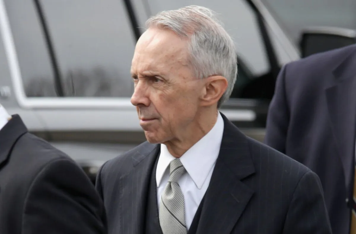Former U.S. Supreme Court Associate Justice David Souter leaves the Basilica of the National Shrine of the Immaculate Conception after attending Associate Justice Antonin Scalia's funeral, in Washington on Feb. 20, 2016. (Chip Somodevilla/Getty Images)