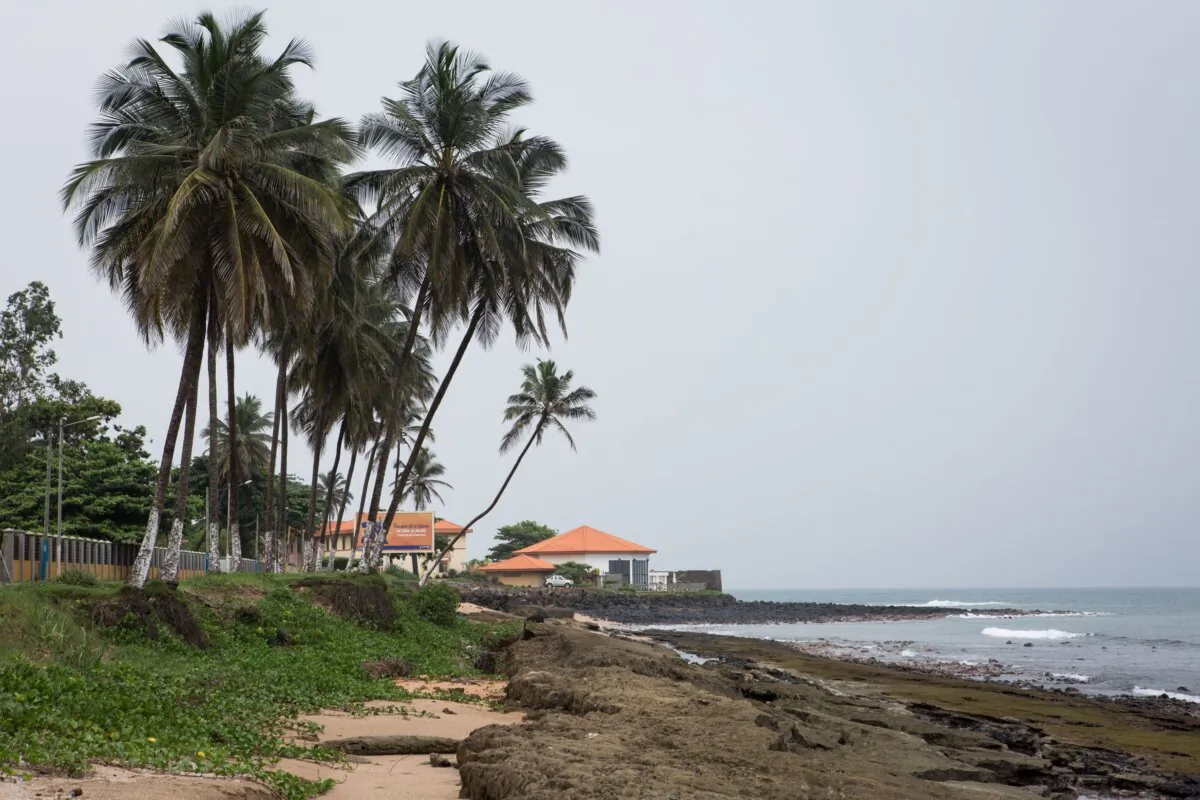 A view of a beach club in São Tomé city on Jan. 2, 2018. (Ruth McDowall/AFP via Getty Images)