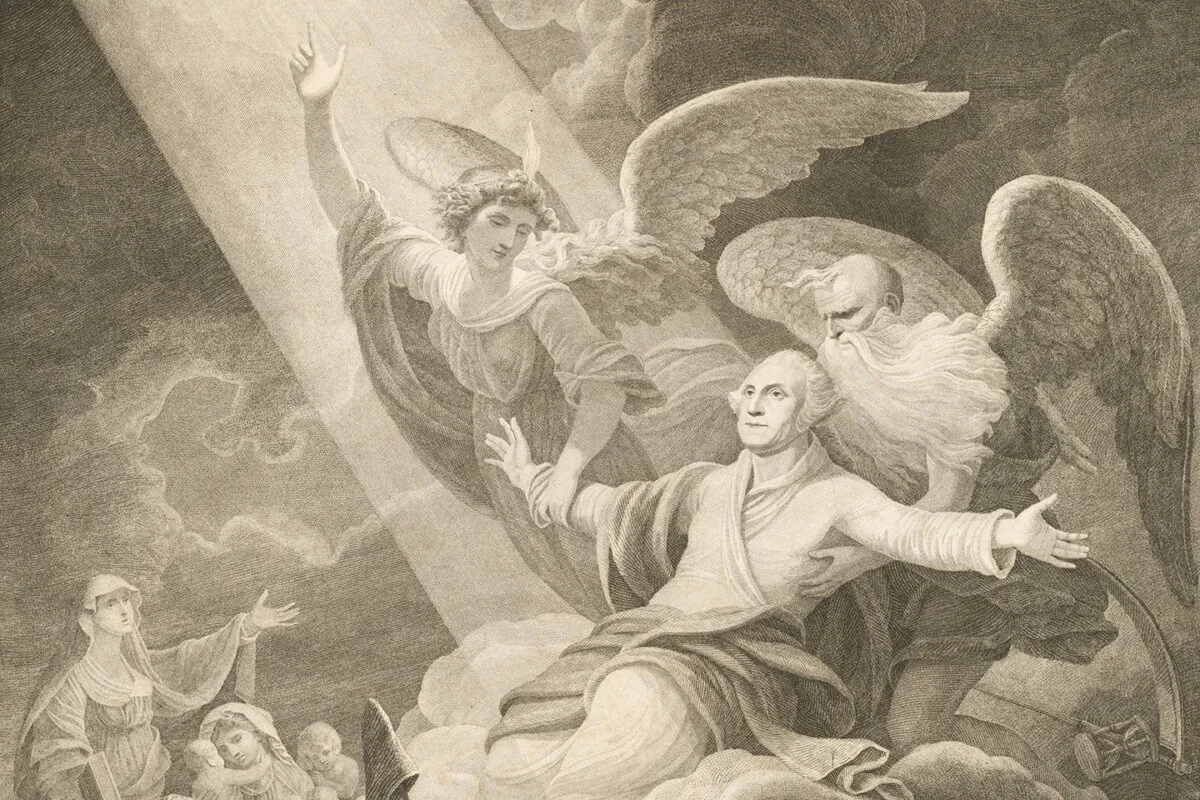A detail of the "Commemoration of Washington," circa 1800–1816, by John James Barralet. Our American mythology is replete with tales of heroic historical figures like George Washington. (Public Domain)