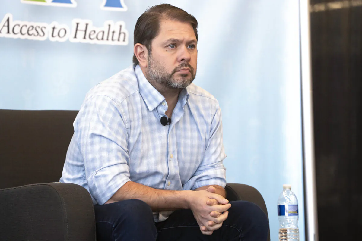 Sen. Ruben Gallego (D-Ariz.) listens during a town hall in Scottsdale, Ariz., on March 17, 2025.(Rebecca Noble/Getty Images)