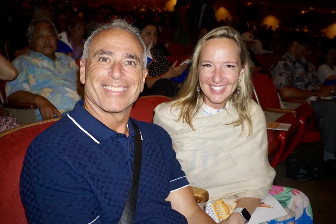Peter Darvas and Janet Wakefield-Darvas enjoyed Shen Yun's evening performance at the Blaisdell Concert Hall on May 10, 2025. (Yeawen Hung/The Epoch Times)