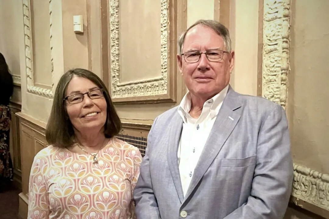 Carol and Ron Miller enjoyed Shen Yun at the Miller Theater in Philadelphia on May 11, 2025. (Frank Liang/The Epoch Times)