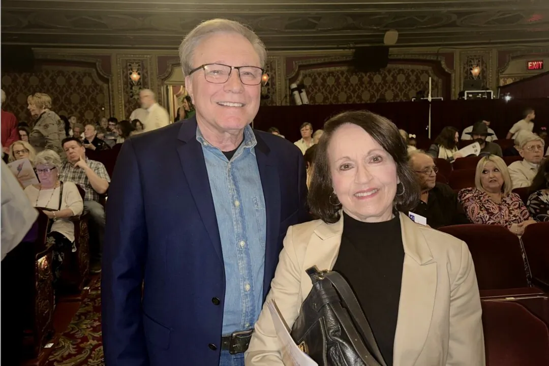 Raymond and Lucy Vasconcelos attended Shen Yun Performing Arts at the Providence Performing Arts Center on May 11, 2025. (Weiyong Zhu/The Epoch Times)
