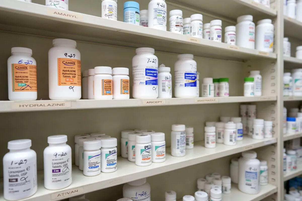 Medications for sale at a pharmacy in Los Angeles on May 12, 2025. (Eric Thayer/Getty Images)