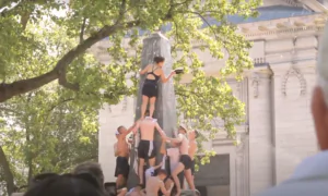 US Naval Academy Class Attempts Annual Grease Climb