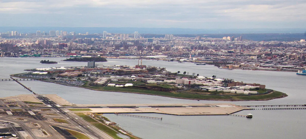 Rikers Island is seen in this aerial photograph taken in New York on Oct. 31, 2012. (Adrees Latif/File Photo/Reuters)