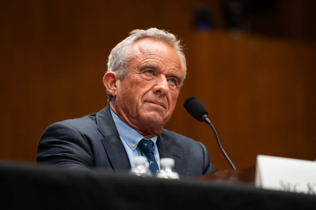 Health Secretary Robert F. Kennedy Jr. testifies before the Senate Health, Education, Labor, and Pensions Committee in Washington on May 14, 2025. (Madalina Vasiliu/The Epoch Times)