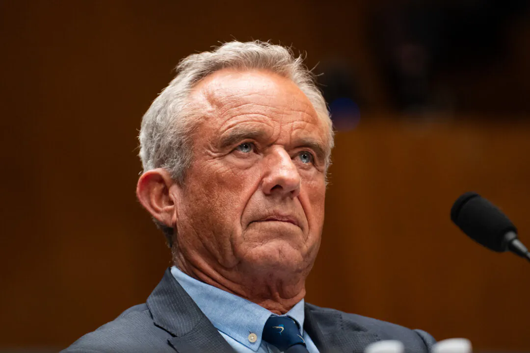 Health Secretary Robert F. Kennedy Jr. testifies before the Senate Health, Education, Labor, and Pensions Committee in Washington on May 14, 2025. (Madalina Vasiliu/The Epoch Times)