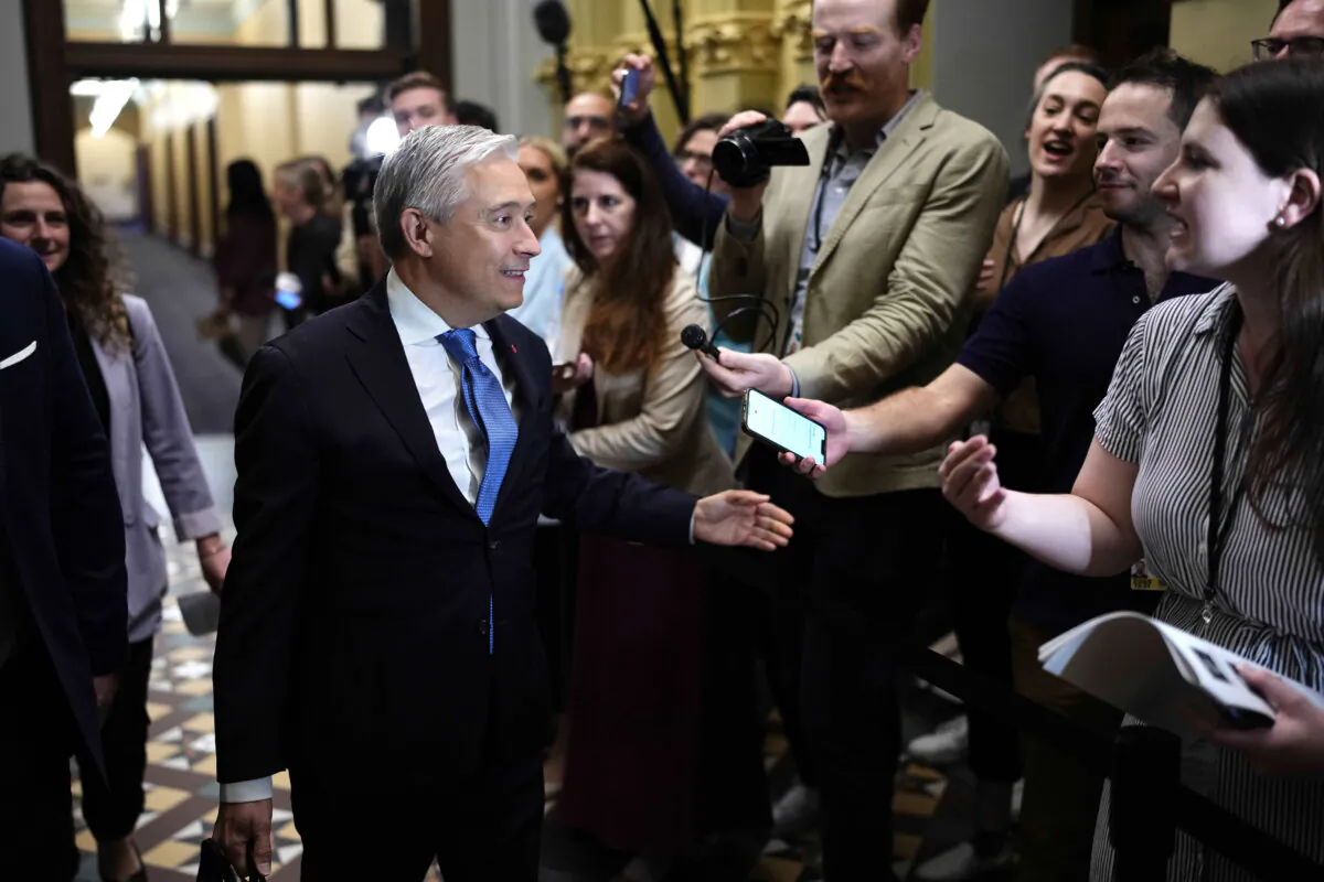 Minister of Finance and National Revenue Francois-Philippe Champagne for a meeting of the federal cabinet in West Block on Parliament Hill in Ottawa on Wednesday, May 14, 2025. (The Canadian Press/Justin Tang)