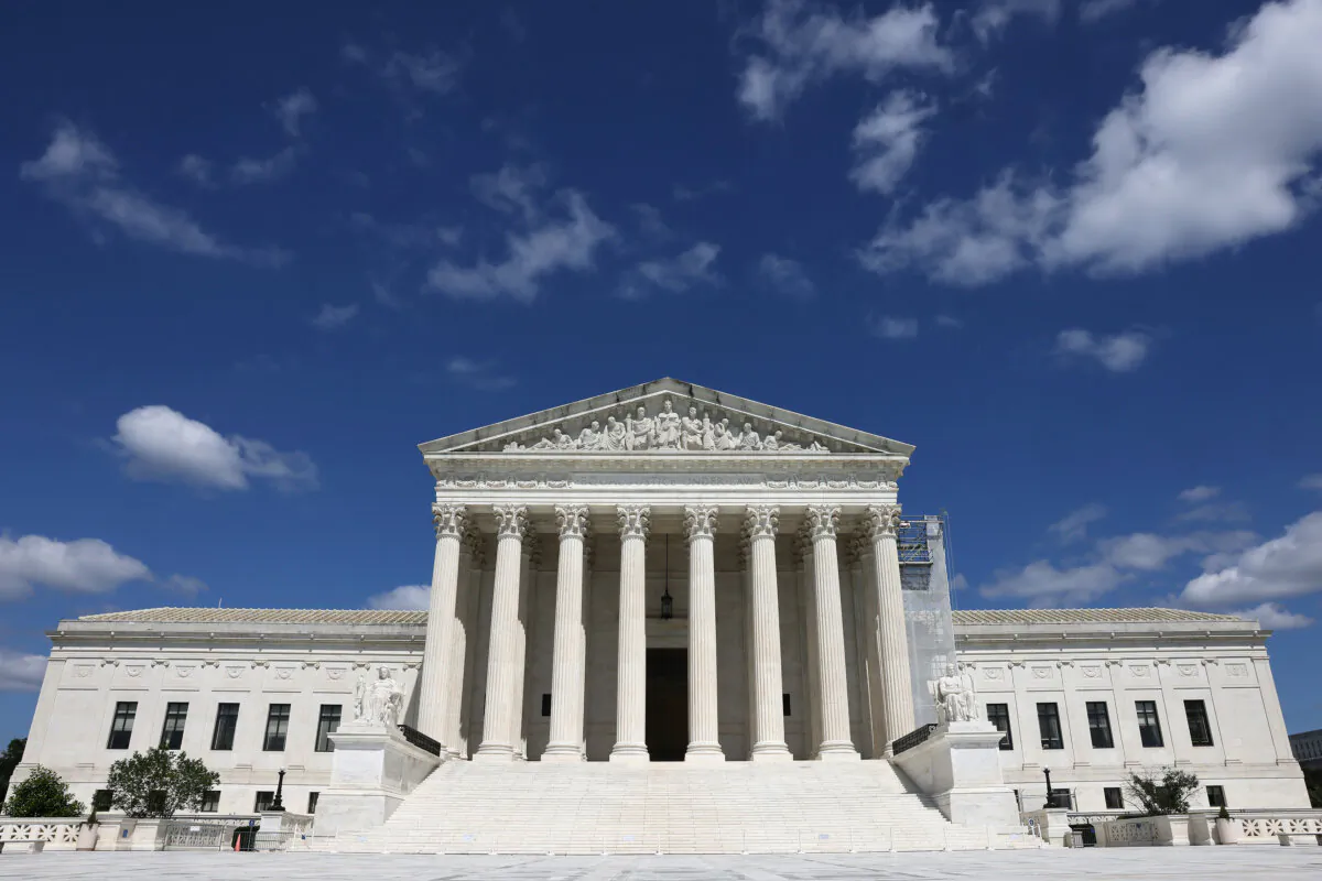 Exterior view of the U.S. Supreme Court building in Washington on June 11, 2024. (Jemal Countess/Getty Images for Court Accountability)
