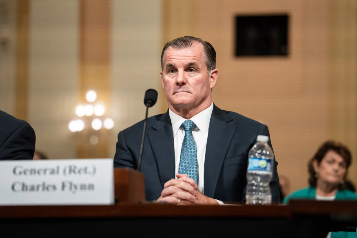 Gen. Charles Flynn, former commander of the U.S. Army Pacific, testifies before the House Select Committee on the Chinese Communist Party, on Capitol Hill in Washington on May 15, 2025. (Madalina Vasiliu/The Epoch Times)