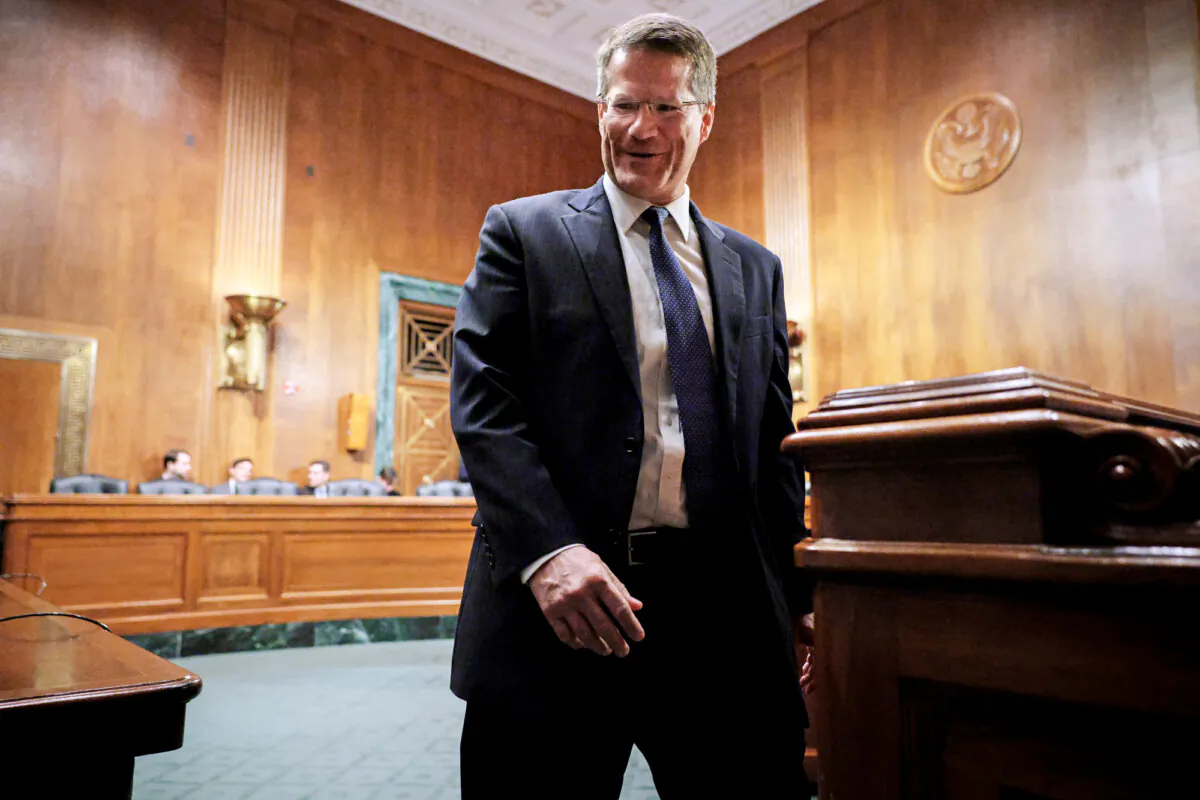 Solicitor General nominee D. John Sauer prepares to testify during his confirmation hearing before the Senate Judiciary Committee on Capitol Hill on Feb. 26, 2025. (Chip Somodevilla/Getty Images)