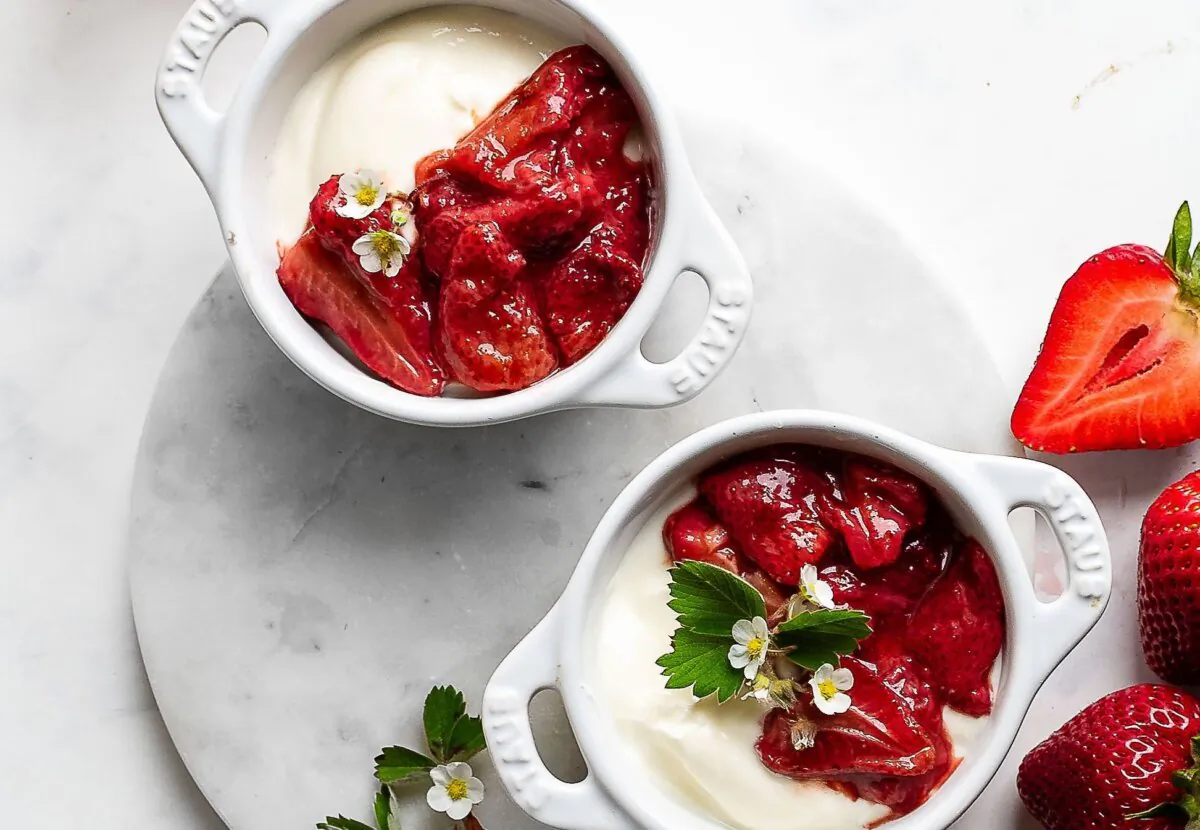 Tossed with raw honey and lemon zest, these oven-roasted berries capture the essence of early summer in every bite. (Jennifer McGruther)