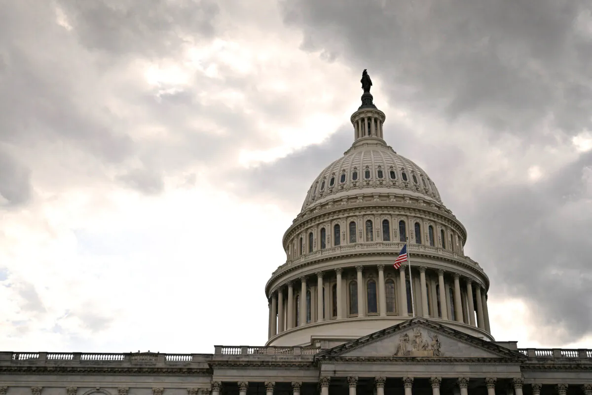 Clouds roll over the U.S. Capitol as members of the House Budget Committee are set to meet in a rare Sunday night session to consider President Trump’s sweeping tax-cut bill, on Capitol Hill, in Washington, D.C., on May 18, 2025. (Annabelle Gordon/Reuters)
