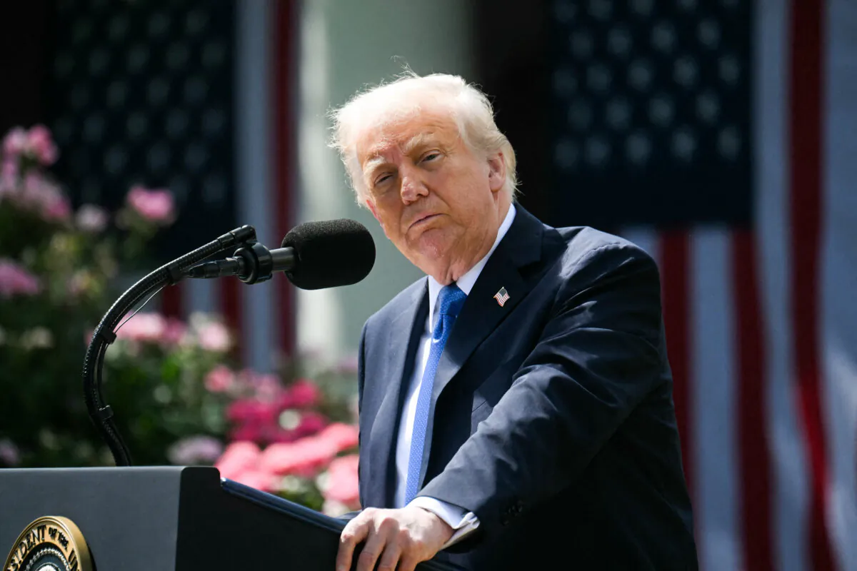 President Donald Trump speaks during a ceremony in the Rose Garden of the White House on May 19, 2025. (Jim Watson/AFP via Getty Images)