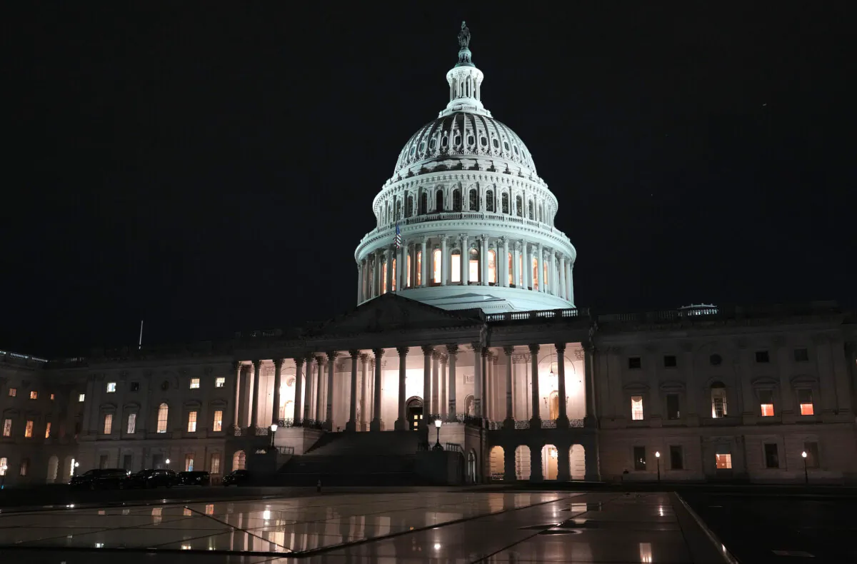 The U.S. Capitol is seen as the House Rules Committee prepares to meet for an overnight markup of the One Big Beautiful Bill Act in Washington on May 20, 2025. (Kevin Dietsch/Getty Images)