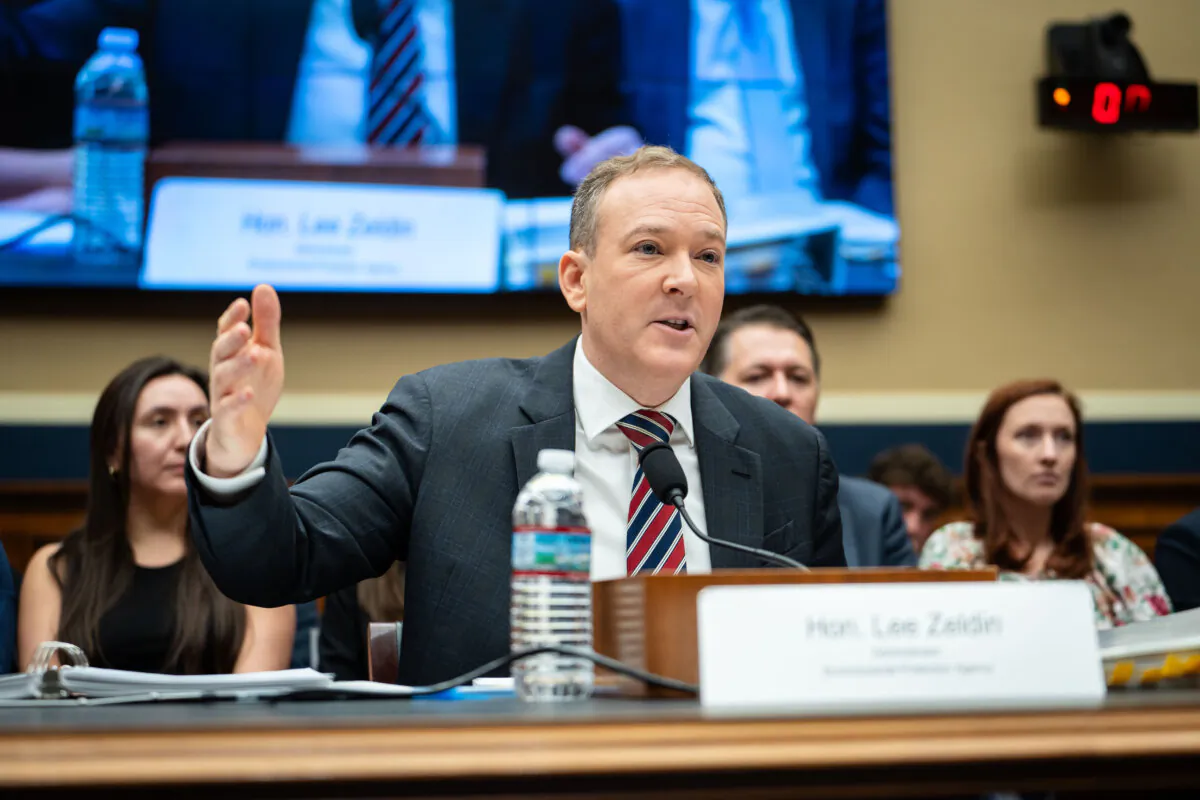 Environmental Protection Agency Administrator Lee Zeldin testifies before the House Subcommittee on Environment on Capitol Hill in Washington on May 20, 2025. (Madalina Vasiliu/The Epoch Times)