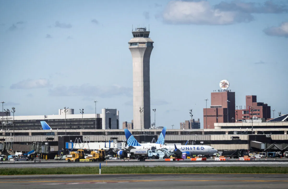 United Airline planes at the gate at Newark Liberty International Airport in Newark, N.J., on May 7, 2025. (Kena Betancur/AFP via Getty Images)
