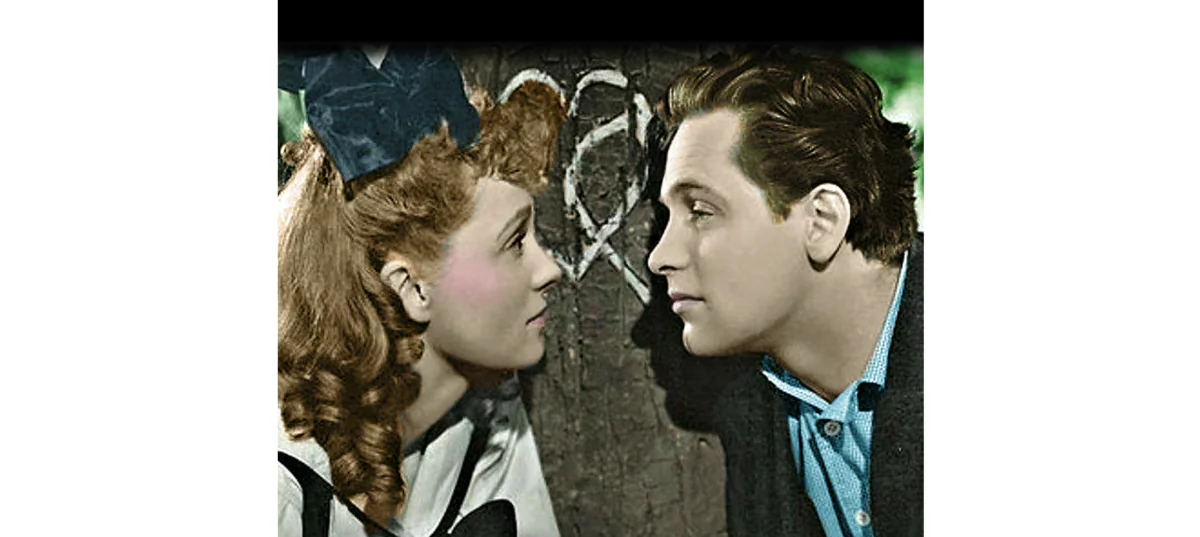 Emily Webb (Martha Scott) and George Gibbs (William Holden) live in "Our Town." (United Artists)