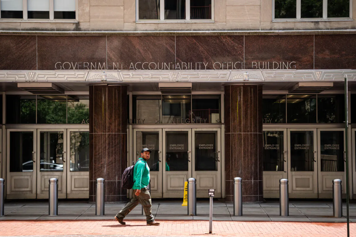 The U.S. Government Accountability Office building in Washington on May 22, 2025. (Madalina Vasiliu/The Epoch Times)