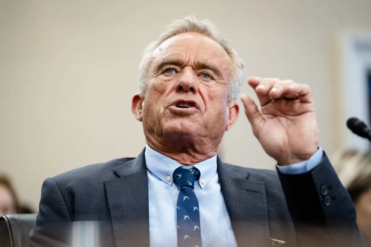 Health Secretary Robert F. Kennedy Jr. testifies on Capitol Hill in Washington on May 14, 2025. (Madalina Vasiliu/The Epoch Times)